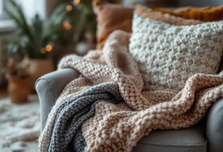 Immagine di accessori cozy per la casa in inverno