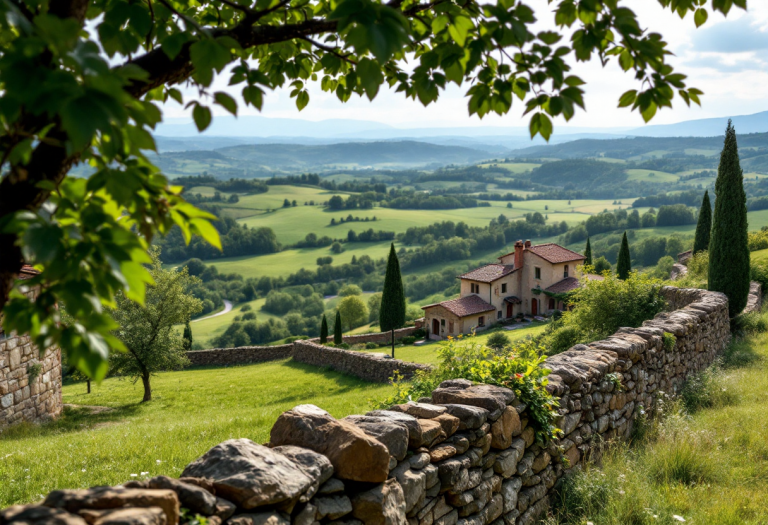 La casa di Gianni Morandi immersa nel verde