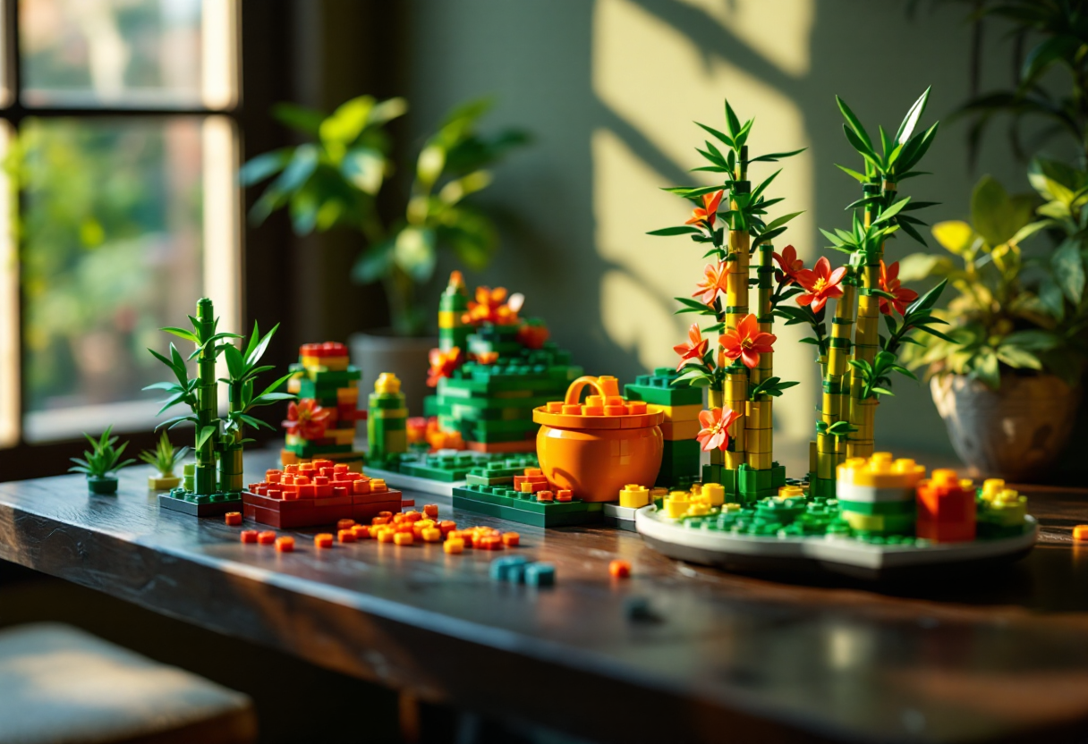 Set LEGO Botanicals di bambù per decorare la casa